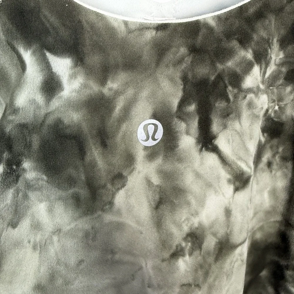 Lululemon Align Tank Top Women's Size 10 V Neck Built In Bra Olive Dye Active